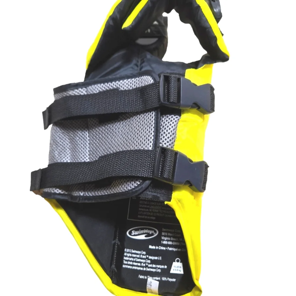 ``P25689 - Yellow Swimways Doggie Swim Vest Life Jacket
